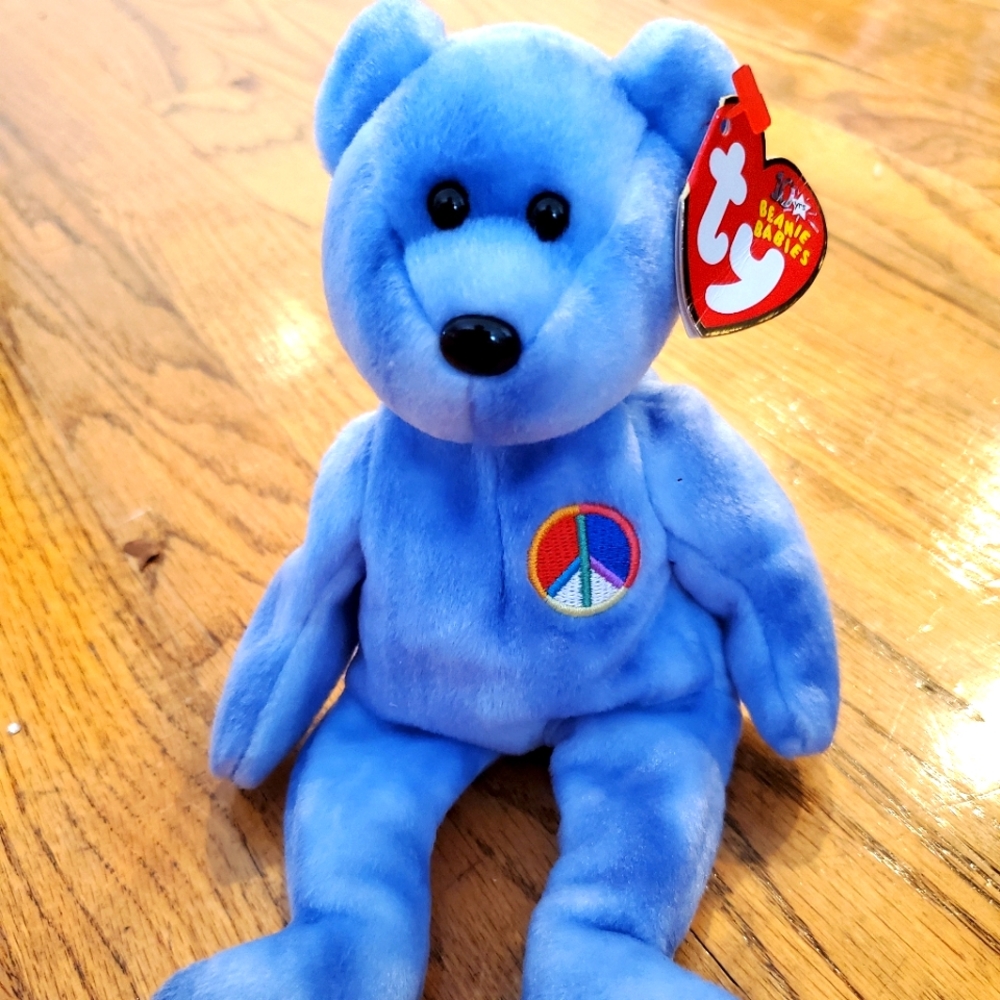Peace Bear Beanie Baby